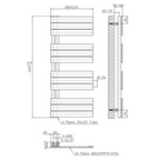 BELRAD Badkamer Radiator Mat Zwart – Linkeraansluiting/Combi
