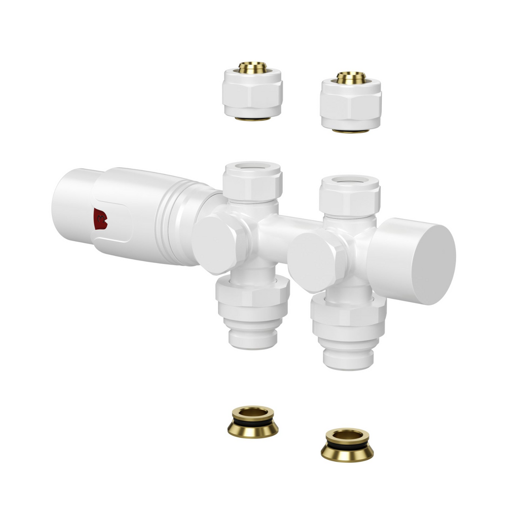 BELRAD Radiatorkraan – Thermostatisch – Muur- & Vloeraansluiting – 1/2M x 16/2 M30