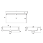 Wonda Square wastafel – 1 wasbak – zonder kraangat – kunstmarmer