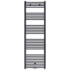 BELRAD Badkamer Radiator Zwart Mat Geborsteld – Middenaansluiting