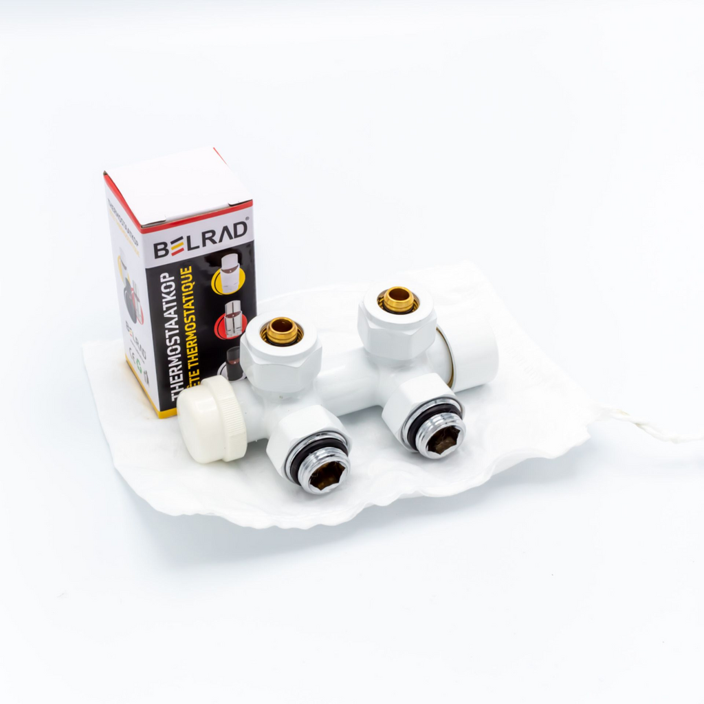 BELRAD Thermostatische Radiatorkraan – Middenaansluiting – Muur – M30 x 16/2