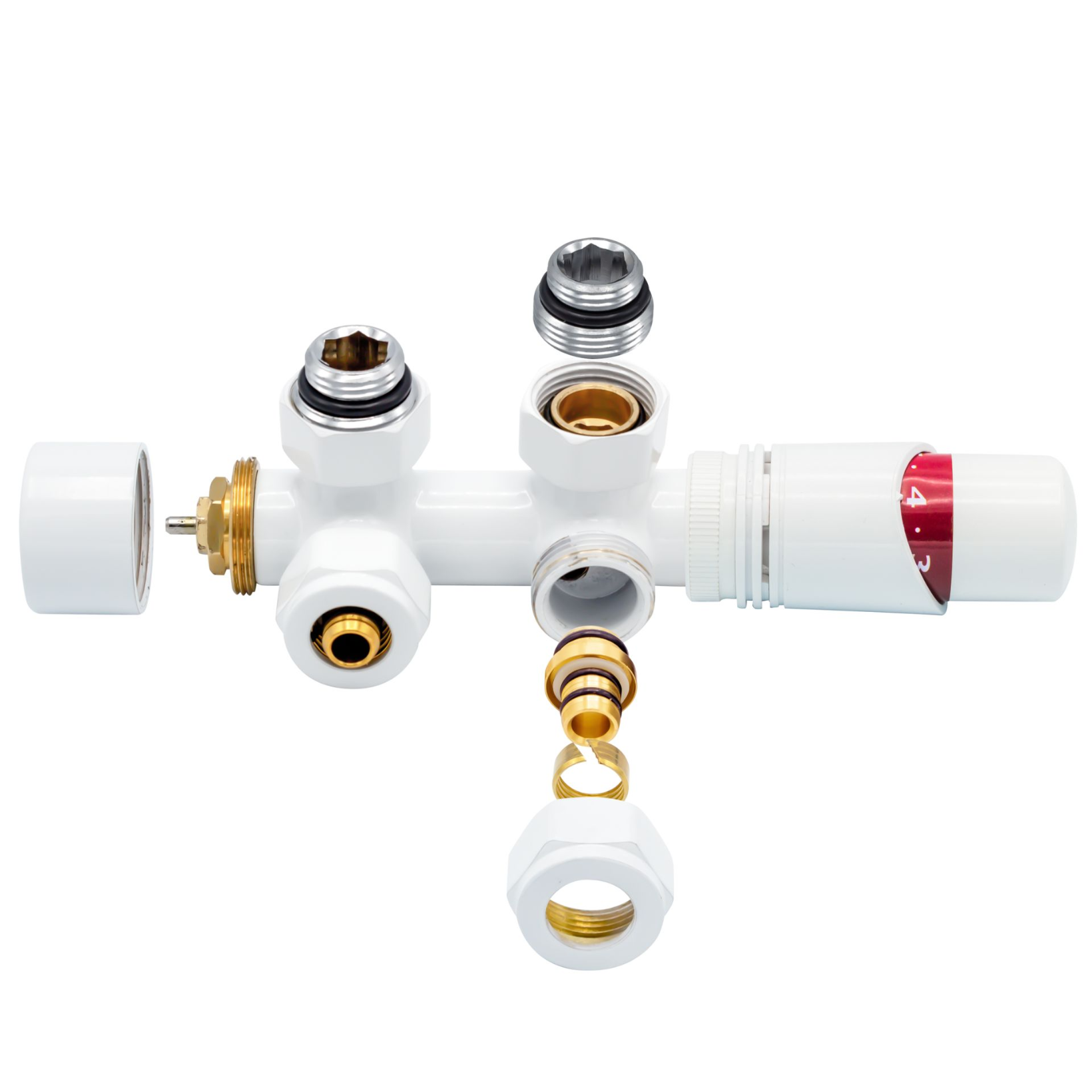 BELRAD Thermostatische Radiatorkraan – Middenaansluiting – Muur – M30 x 16/2