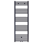 BELRAD Badkamer Radiator Zwart Mat Geborsteld – Middenaansluiting
