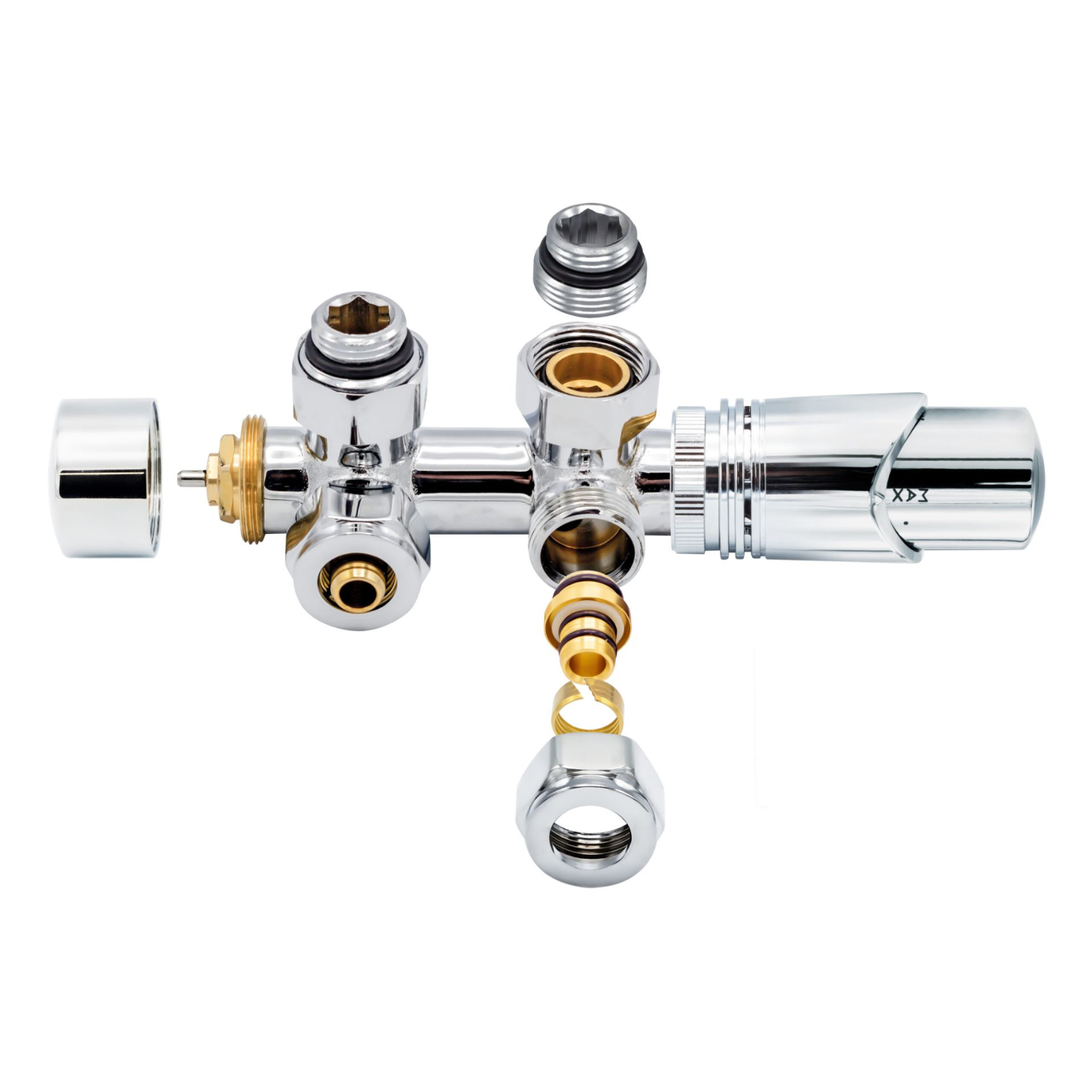 BELRAD Thermostatische Radiatorkraan – Middenaansluiting – Muur – M30 x 16/2 Hoofdafbeelding