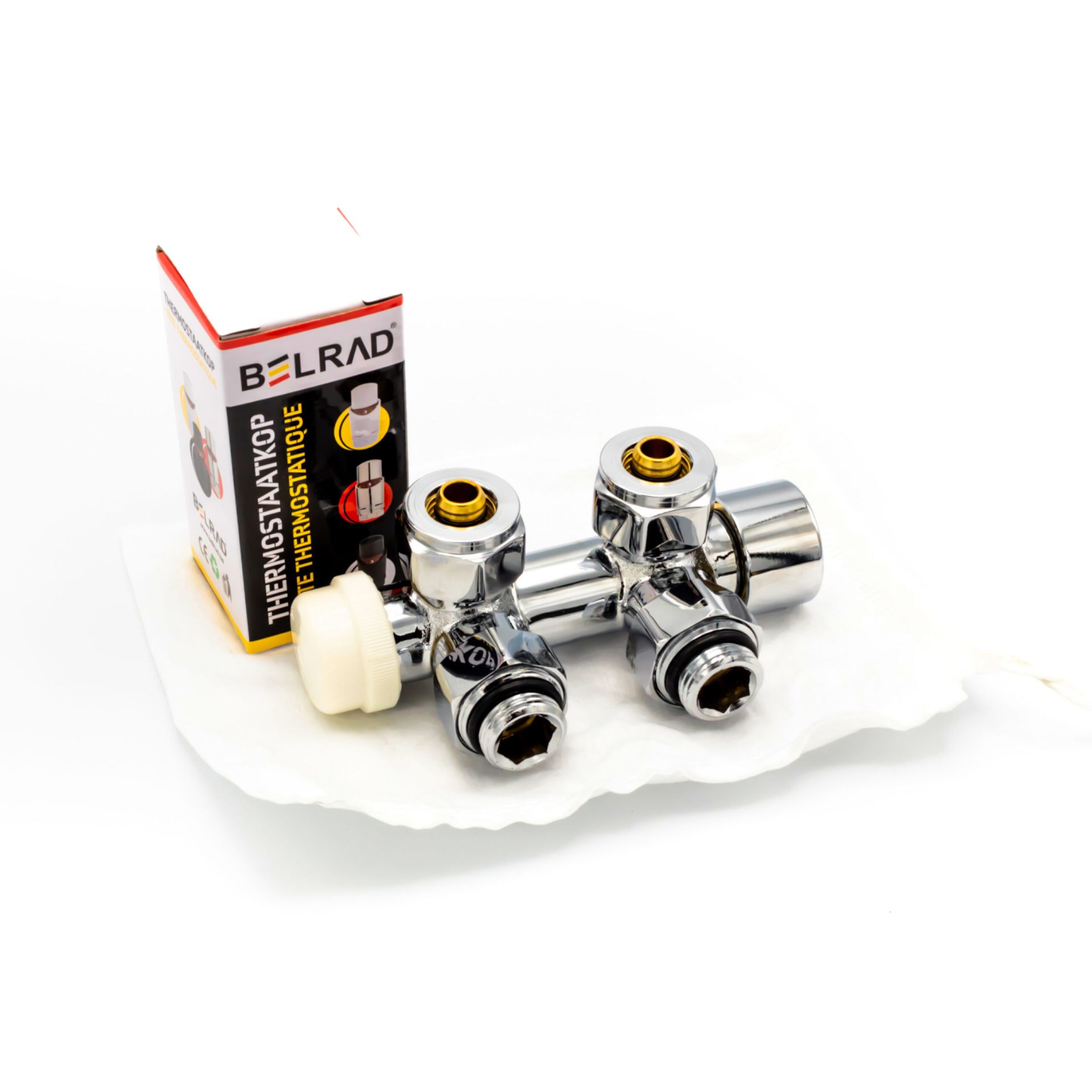 BELRAD Thermostatische Radiatorkraan – Middenaansluiting – Muur – M30 x 16/2 Secundaire afbeelding