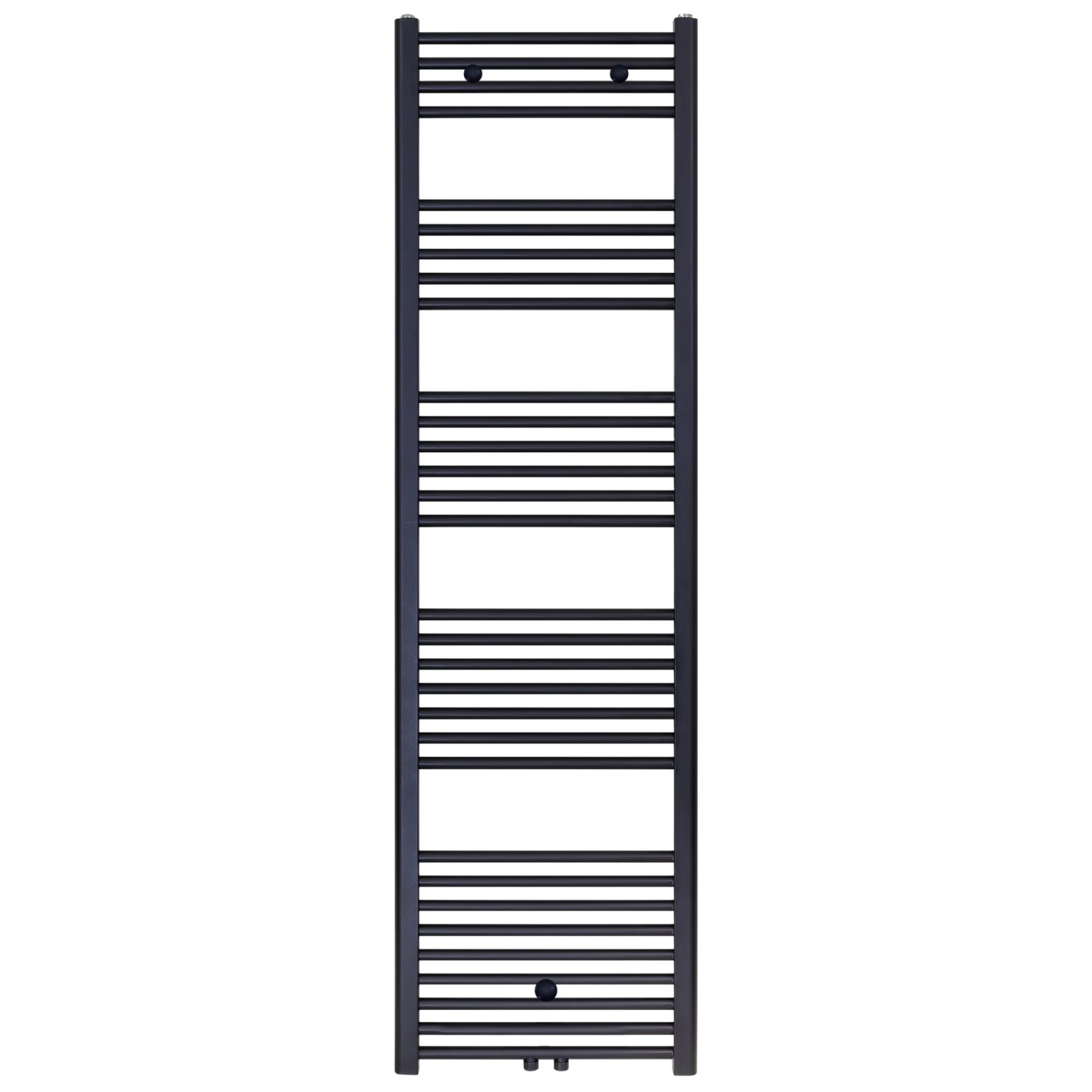 BELRAD Badkamer Radiator Zwart Mat Geborsteld – Middenaansluiting