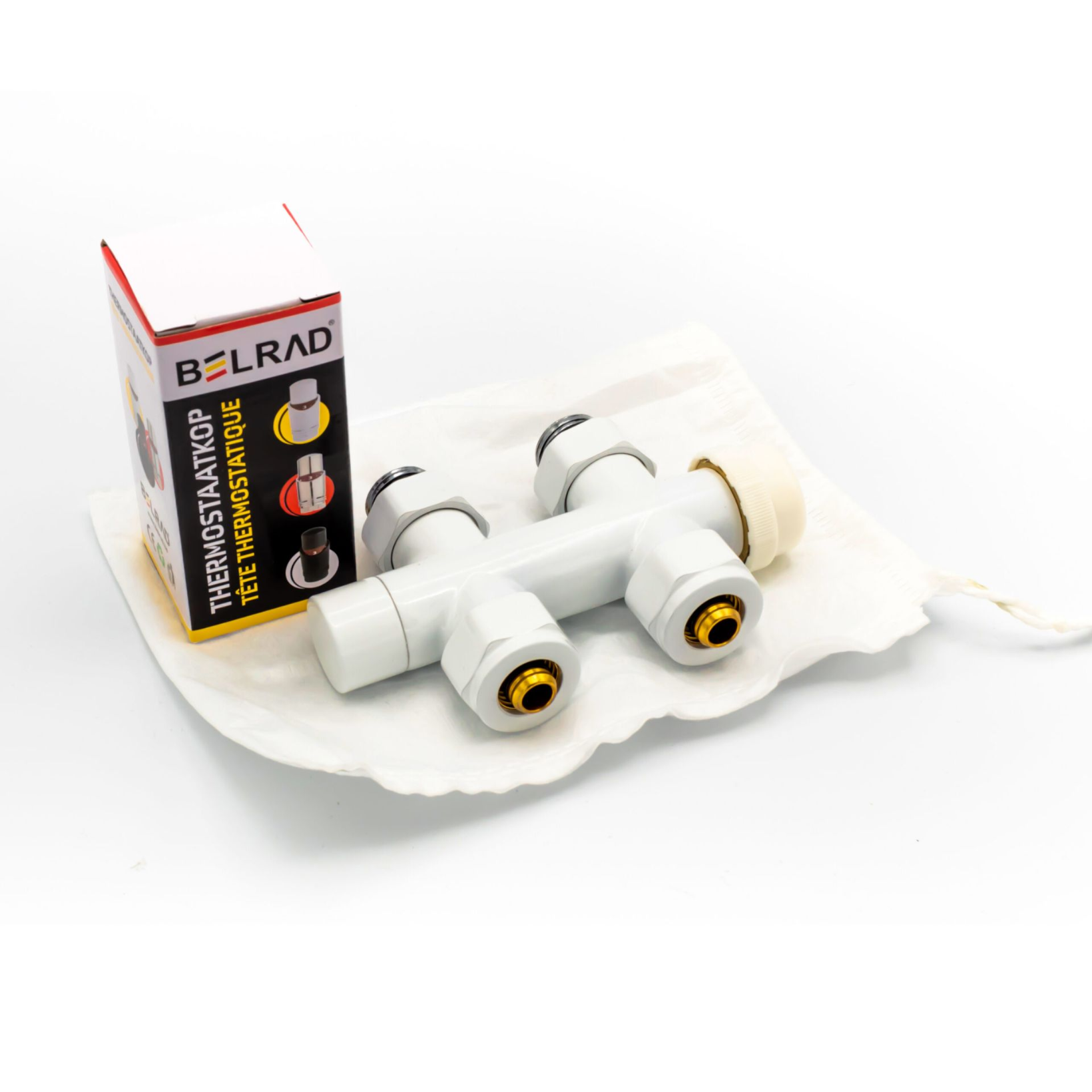 BELRAD Thermostatische Radiatorkraan – Middenaansluiting – Recht – M30 x 16/2 Secundaire afbeelding