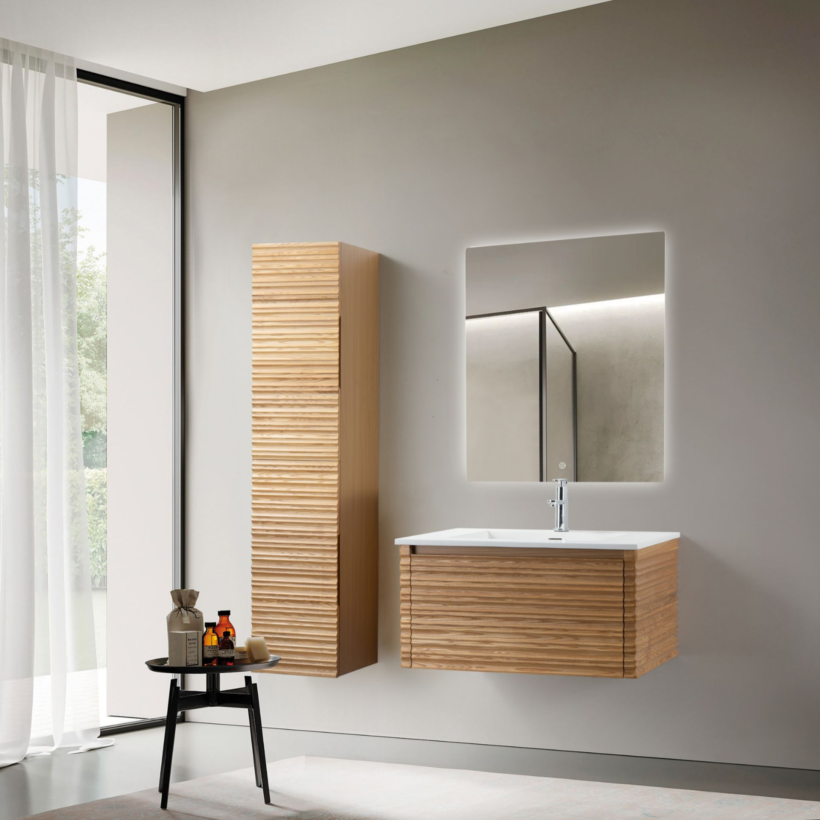 WONDA Square Slim Wastafel – Kunstmarmer Secundaire afbeelding