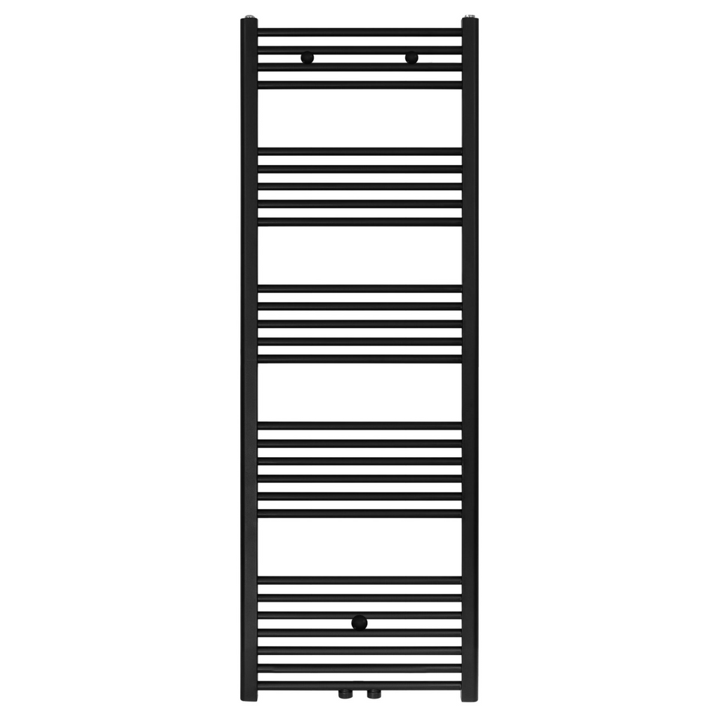 BELRAD Badkamer Radiator Zwart Mat Geborsteld – Middenaansluiting