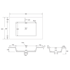 WONDA Square Slim Wastafel – Kunstmarmer