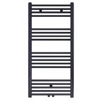 BELRAD Badkamer Radiator Zwart Mat Geborsteld – Middenaansluiting