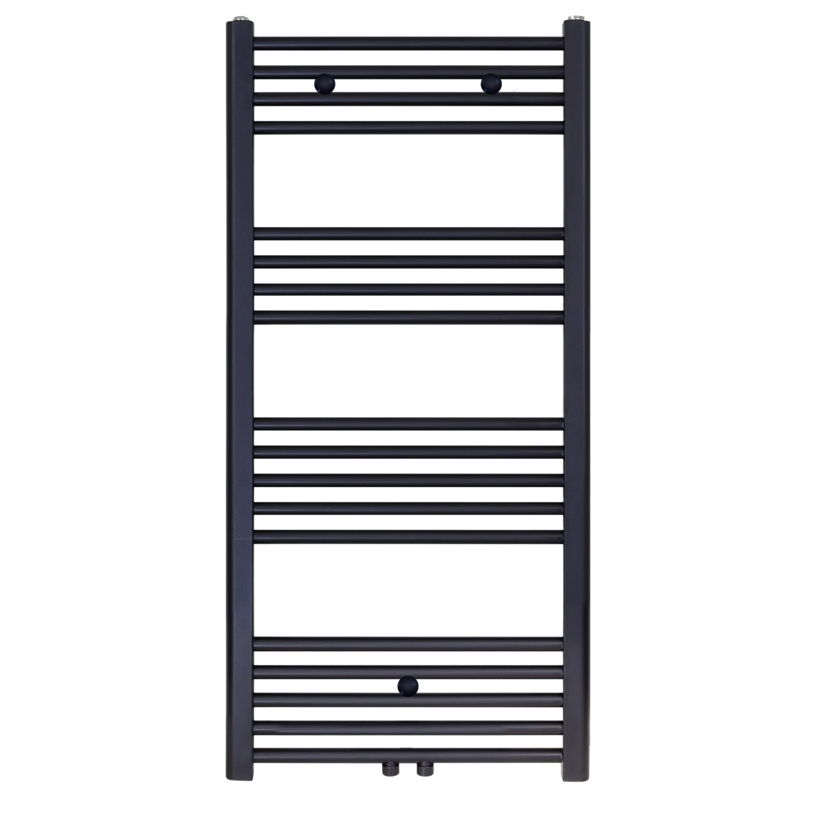 BELRAD Badkamer Radiator Zwart Mat Geborsteld – Middenaansluiting