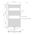 BELRAD Badkamer Radiator Zwart Mat Geborsteld – Middenaansluiting