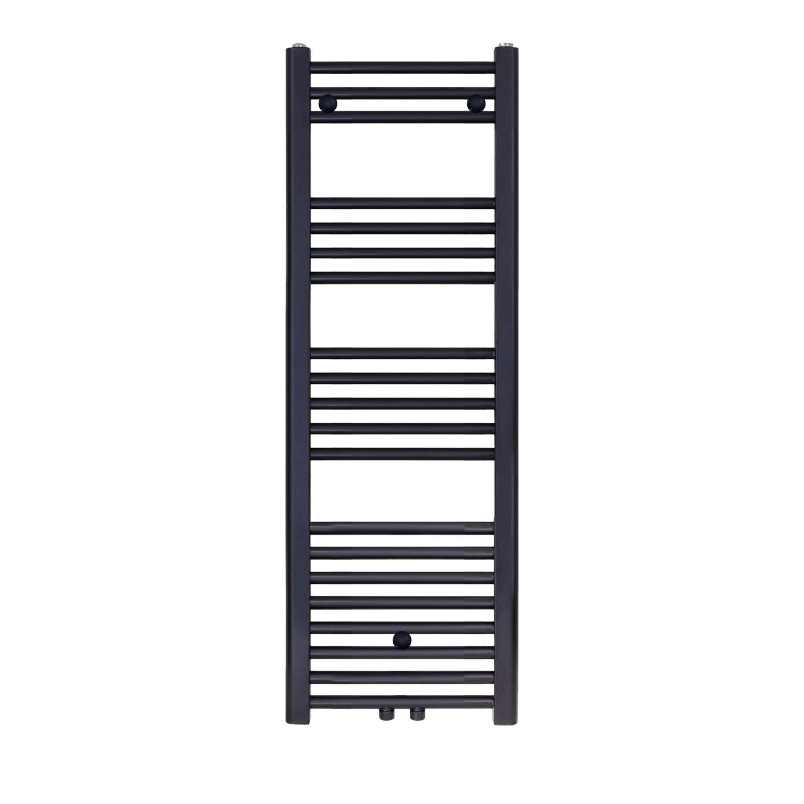 BELRAD Badkamer Radiator Zwart Mat Geborsteld – Middenaansluiting Hoofdafbeelding