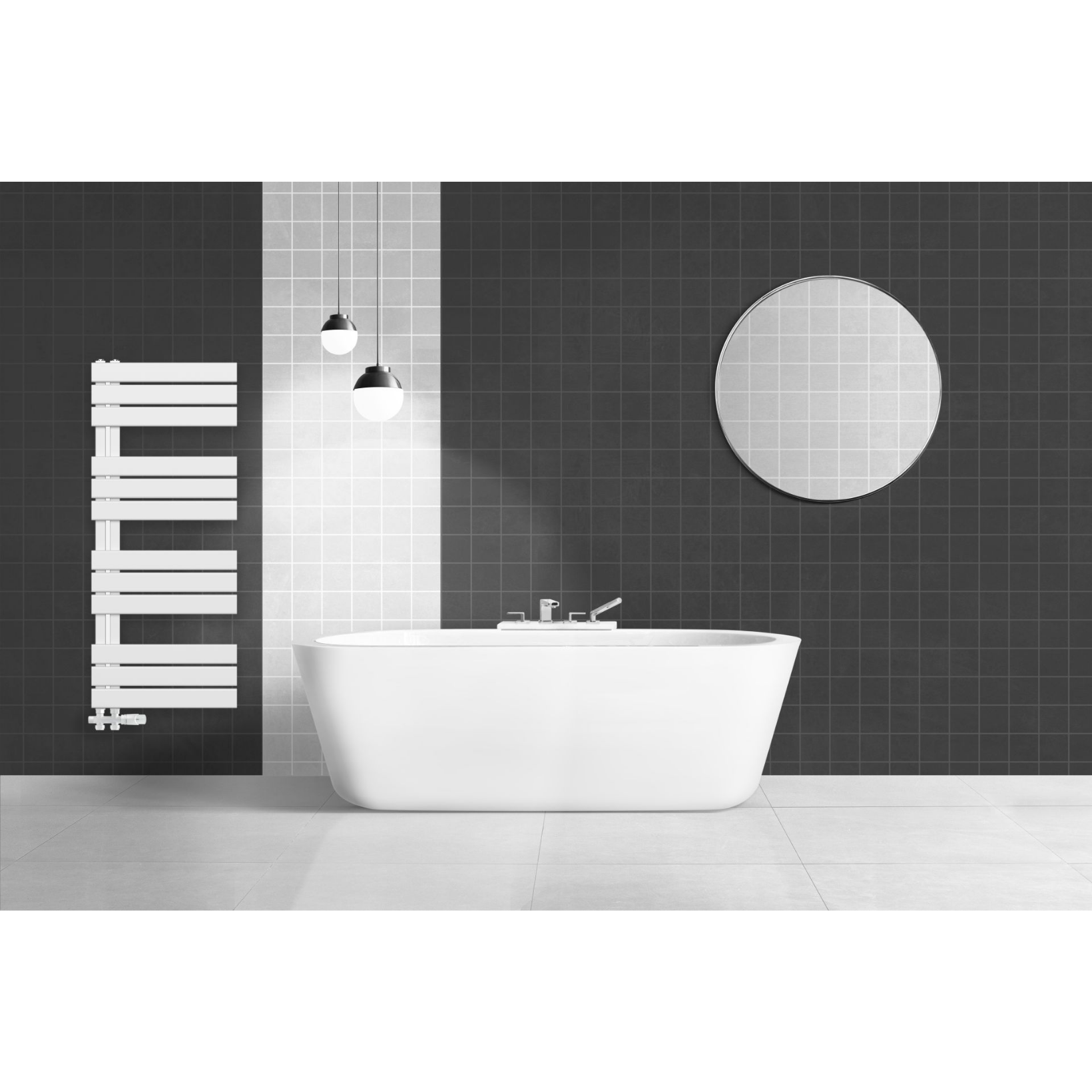 BELRAD Badkamer Radiator Wit – Linkeraansluiting/Combi Secundaire afbeelding