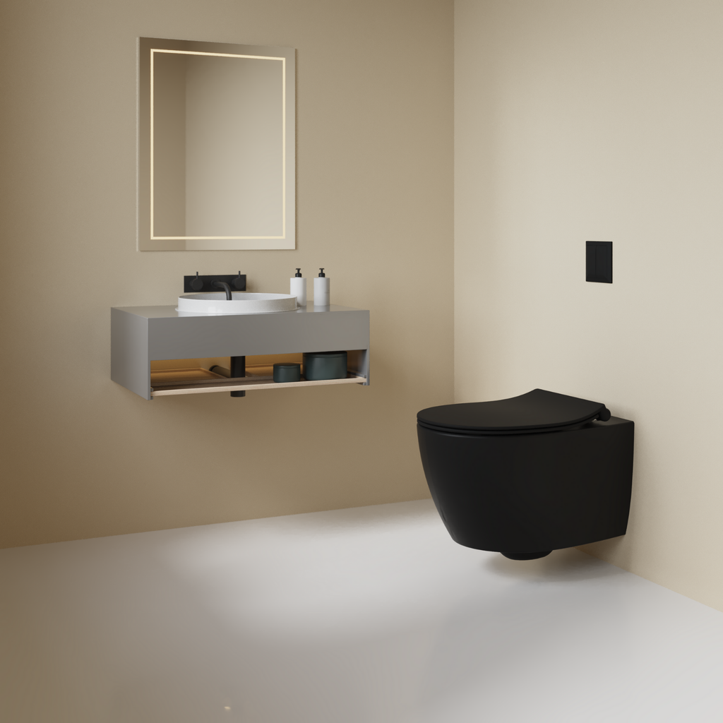 Isvea Sentimenti Hangtoilet - Zwart