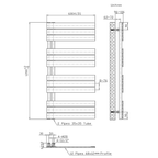 BELRAD Badkamer Radiator Wit – Linkeraansluiting/Combi