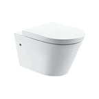 Flow wandcloset rimless met nano coating met Flow toiletzitting softclose en quick release glans wit