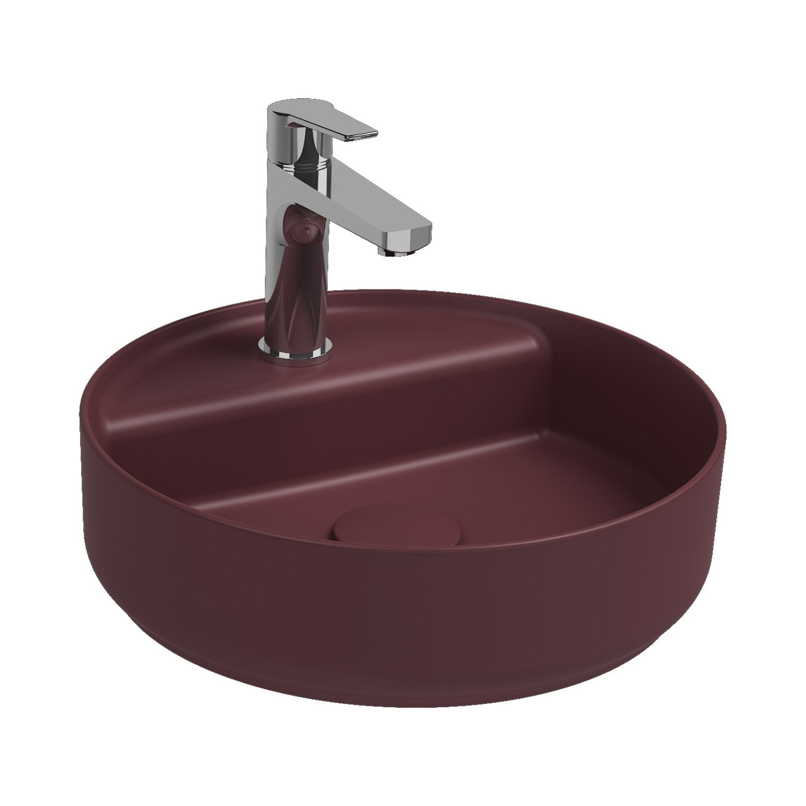 Isvea Infinity Wastafel Rond - Bordeauxrood