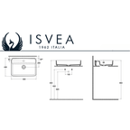 Isvea Infinity Wastafel Rechthoekig - Zwart