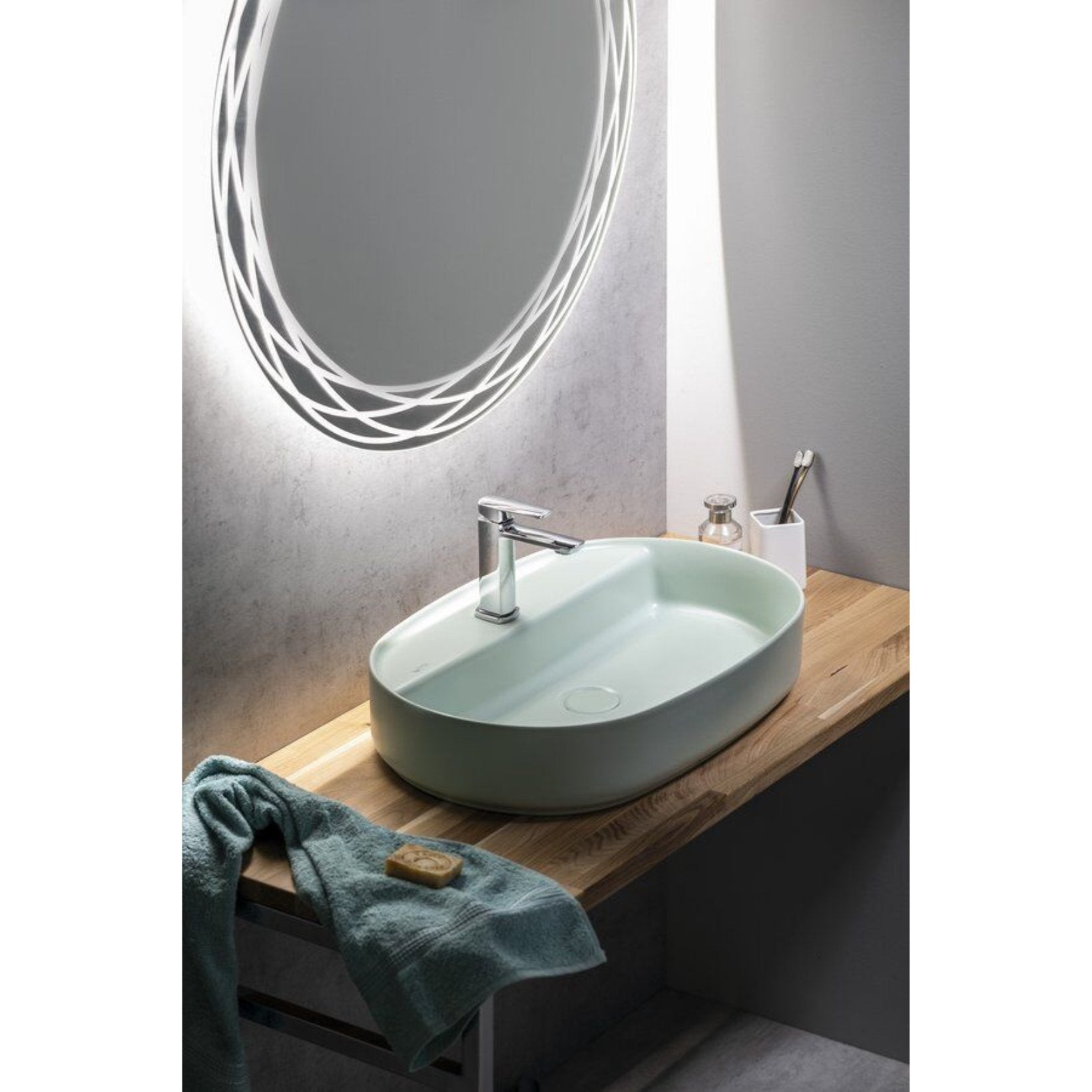 Isvea Infinity Wastafel Ovaal - Mintgroen