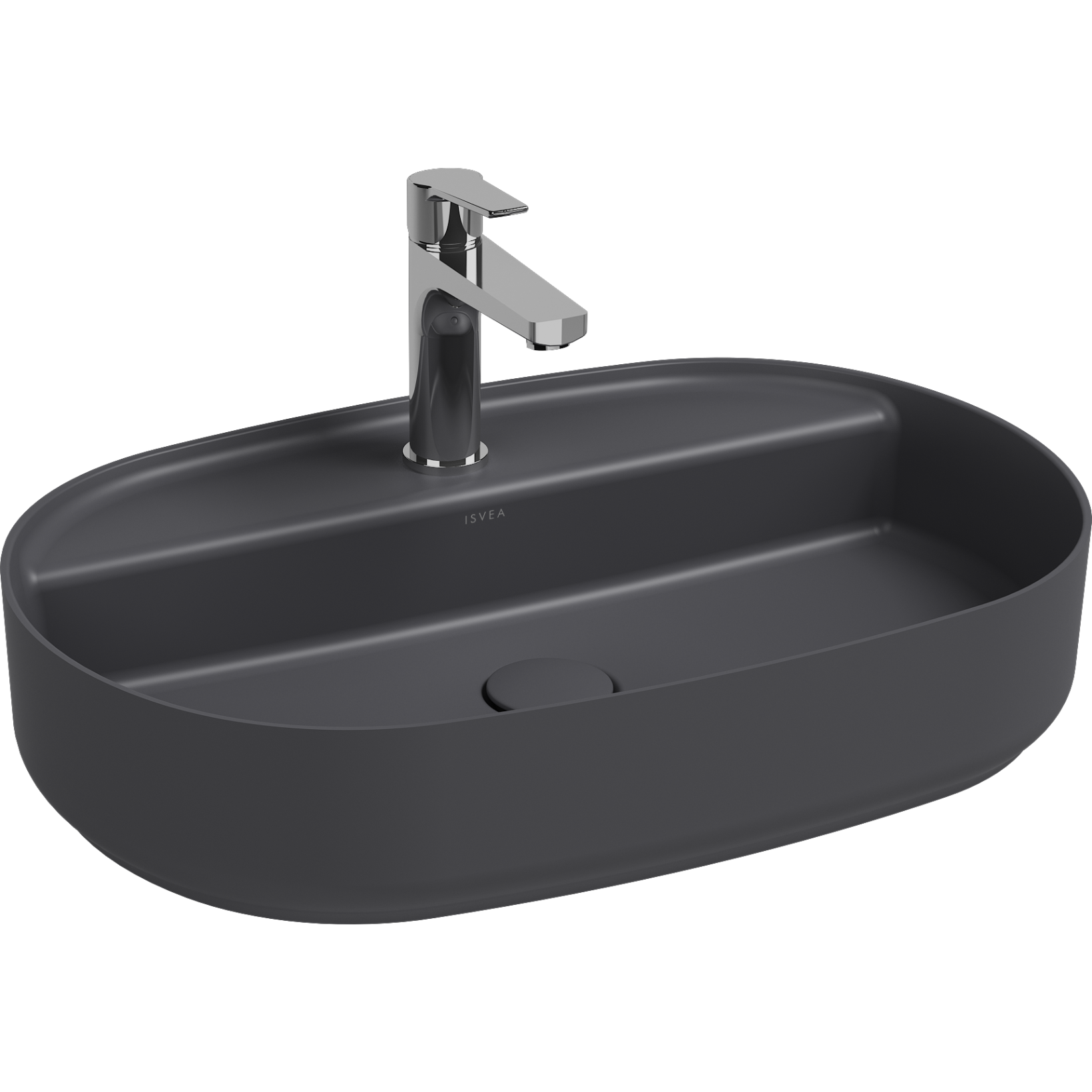 Isvea Infinity Wastafel Ovaal - Antraciet