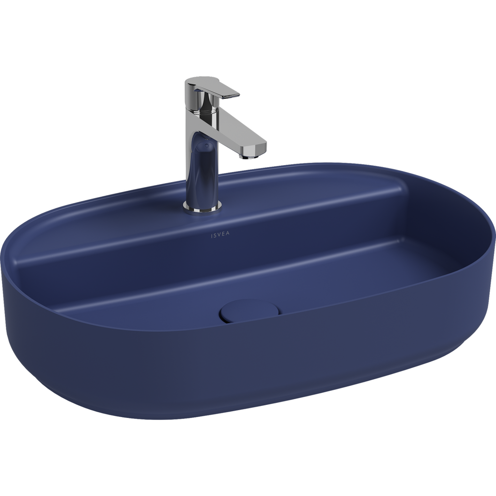 Isvea Infinity Wastafel Ovaal - Donkerblauw