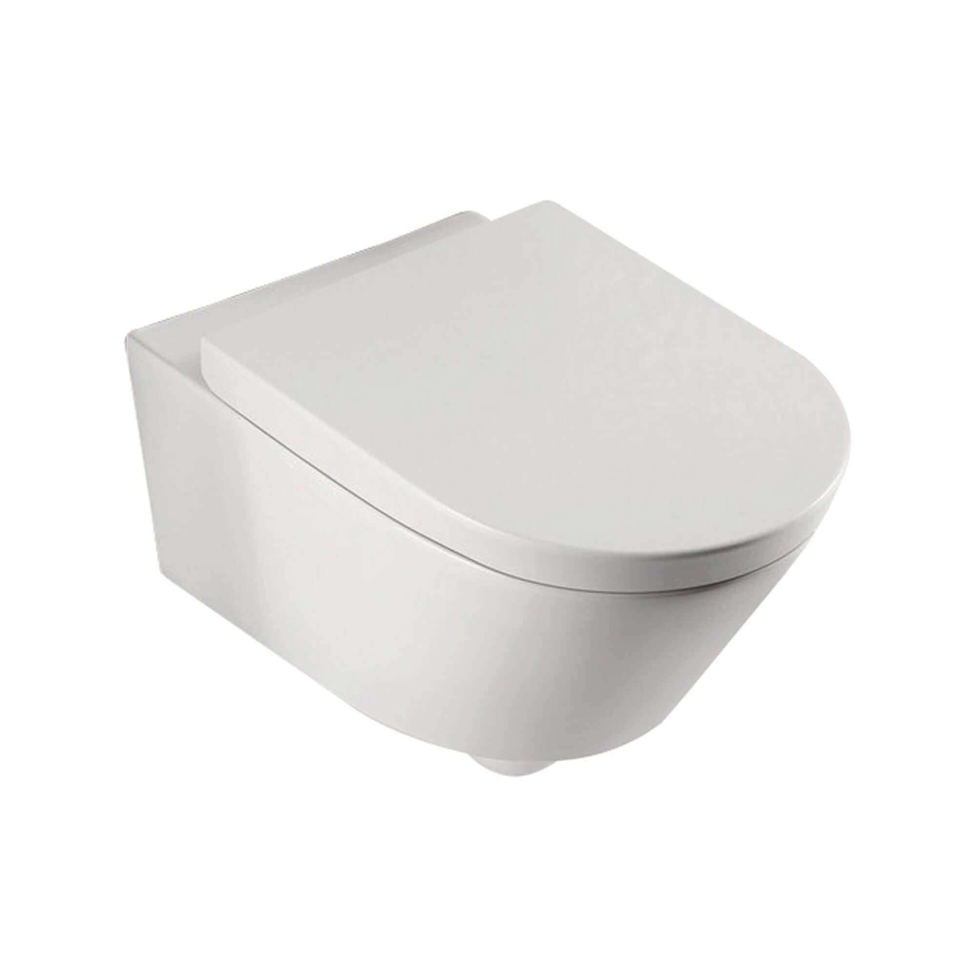 Metro wandcloset met toiletzitting softclose en quick release glans wit Hoofdafbeelding