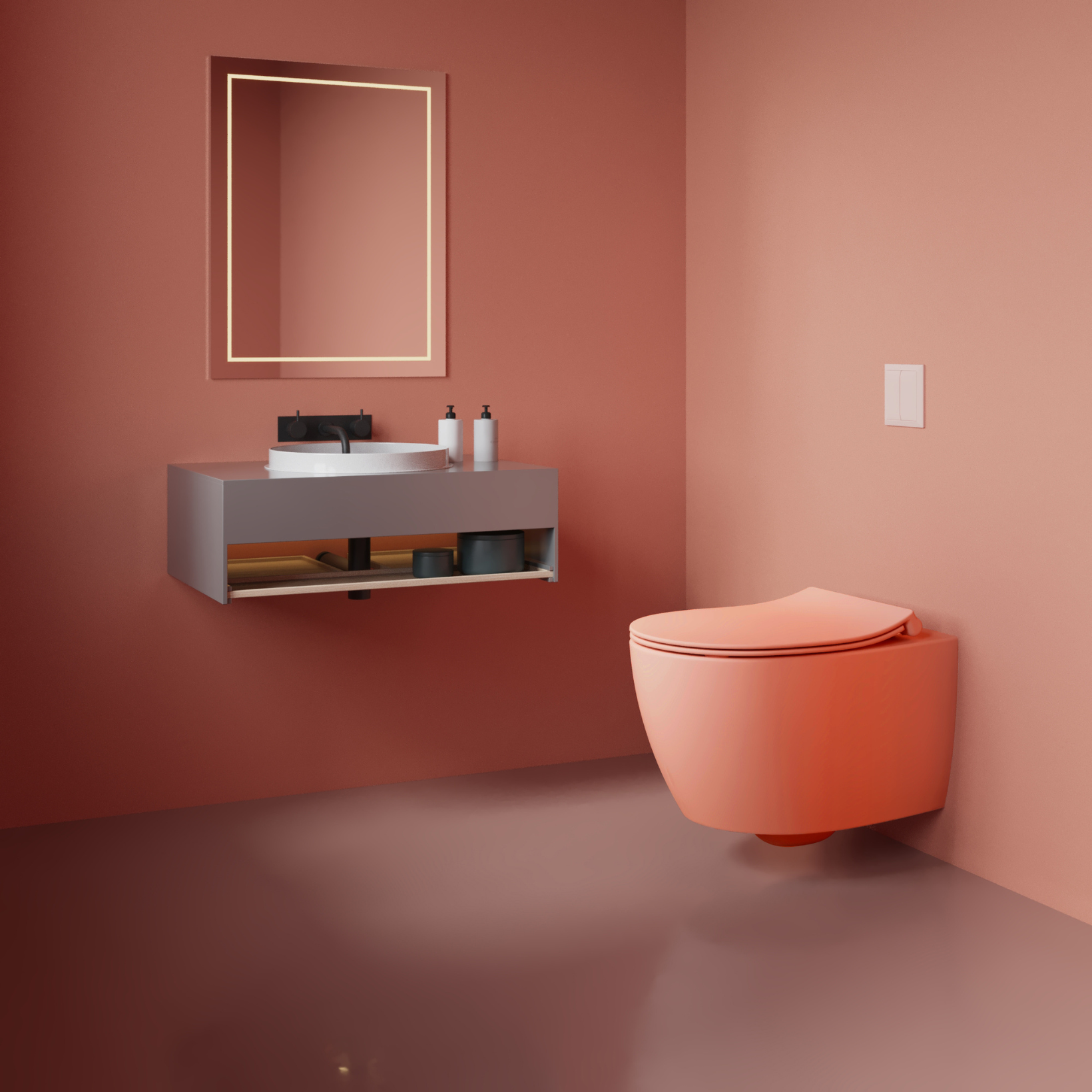 Isvea Sentimenti Hangtoilet - Zalmroze