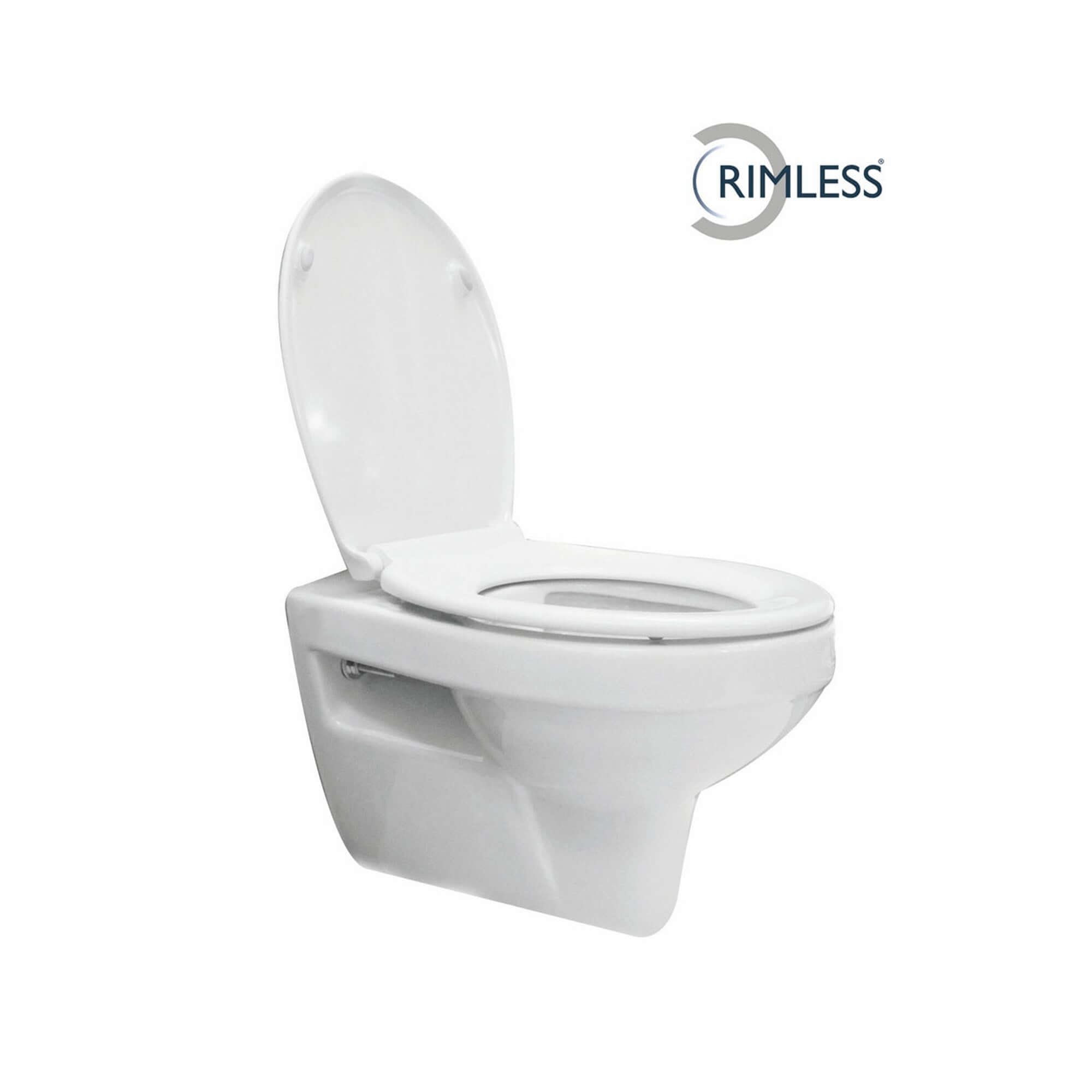 Trevi wandcloset rimless met Ultimo 3.0 toiletzitting softclose en quick release glans wit Hoofdafbeelding