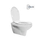 Trevi wandcloset rimless met Ultimo 3.0 toiletzitting softclose en quick release glans wit