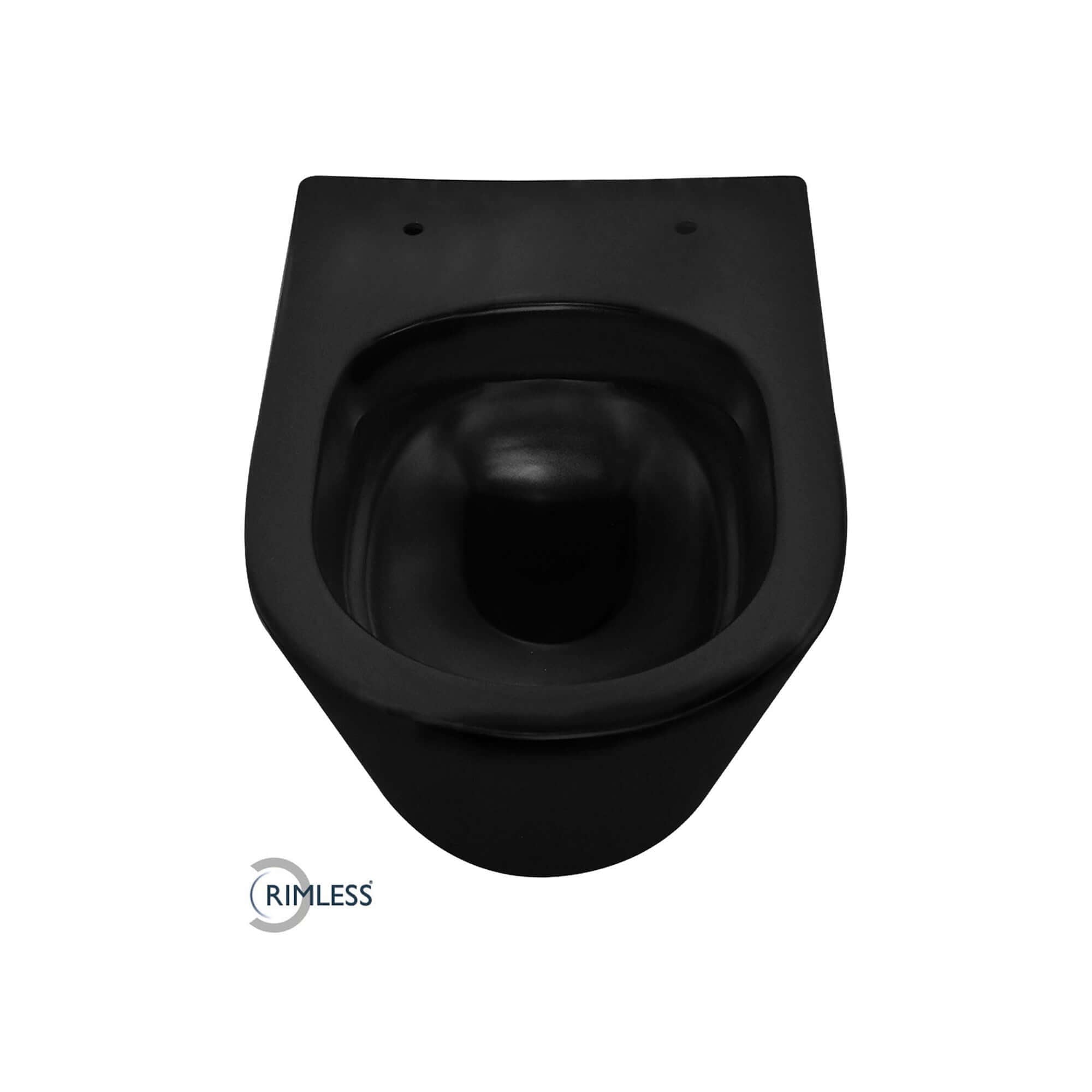Vesta Junior wandcloset rimless verkort mat zwart Hoofdafbeelding