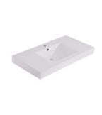 Sigid Badkamermeubelset Wiesbaden 100x46x58 cm MDF Hoogglans Wit (1 Kraangat, 2 Laden)