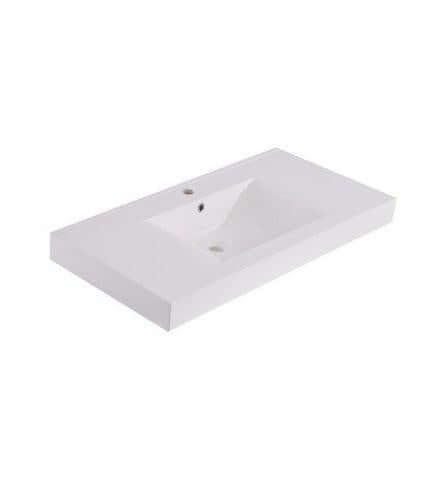 Sigid Badkamermeubelset Wiesbaden 100x46x58 cm MDF Hoogglans Wit (1 Kraangat, 2 Laden)