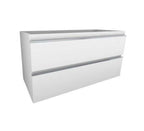 Sigid Badkamermeubelset Wiesbaden 100x46x58 cm MDF Hoogglans Wit (1 Kraangat, 2 Laden)