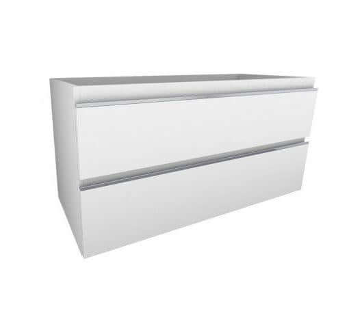 Sigid Badkamermeubelset Wiesbaden 100x46x58 cm MDF Hoogglans Wit (1 Kraangat, 2 Laden)