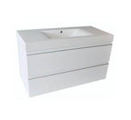 Sigid Badkamermeubelset Wiesbaden 100x46x58 cm MDF Hoogglans Wit (1 Kraangat, 2 Laden)