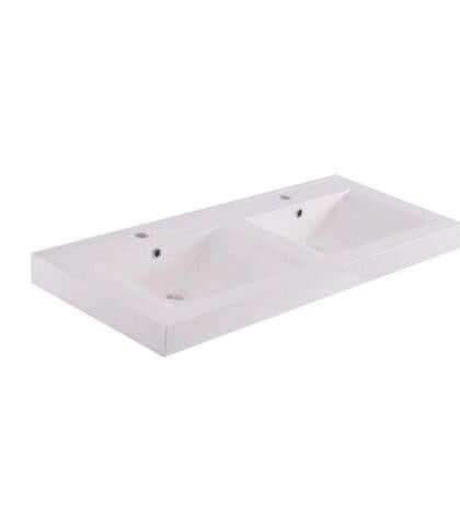 Sigid Badkamermeubelset Wiesbaden 120X46X58 Cm in gefineerde houtnerf grijs (2 kraangaten, 4 laden)