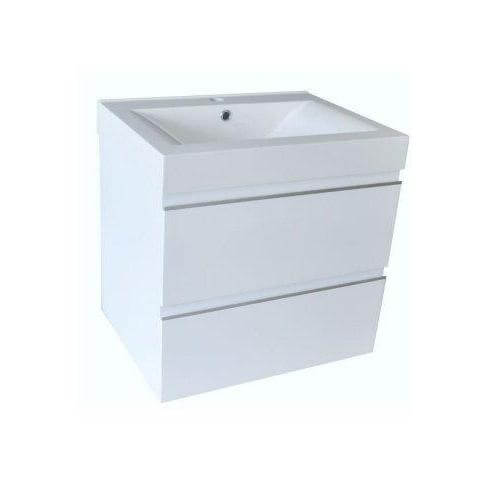 Sigid Badkamermeubelset Wiesbaden 60x46x58 cm MDF Hoogglans Wit (1 Kraangat, 2 Laden) Hoofdafbeelding