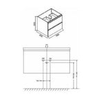 Sigid Badkamermeubelset Wiesbaden 60x46x58 cm MDF Hoogglans Wit (1 Kraangat, 2 Laden)