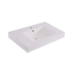Sigid Badkamermeubelset Wiesbaden 60x46x58 cm MDF Hoogglans Wit (1 Kraangat, 2 Laden)