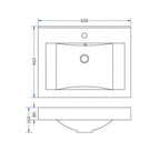 Sigid Badkamermeubelset Wiesbaden 60x46x58 cm MDF Hoogglans Wit (1 Kraangat, 2 Laden)
