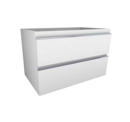 Sigid Badkamermeubelset Wiesbaden 80X46X58 Cm in MDF Hoogglans Wit (1 Kraangat, 2 Laden) Secundaire afbeelding