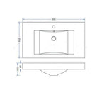 Sigid Badkamermeubelset Wiesbaden 80x46x58 cm gefineerde houtnerf grijs (1 kraangat, 2 lades)
