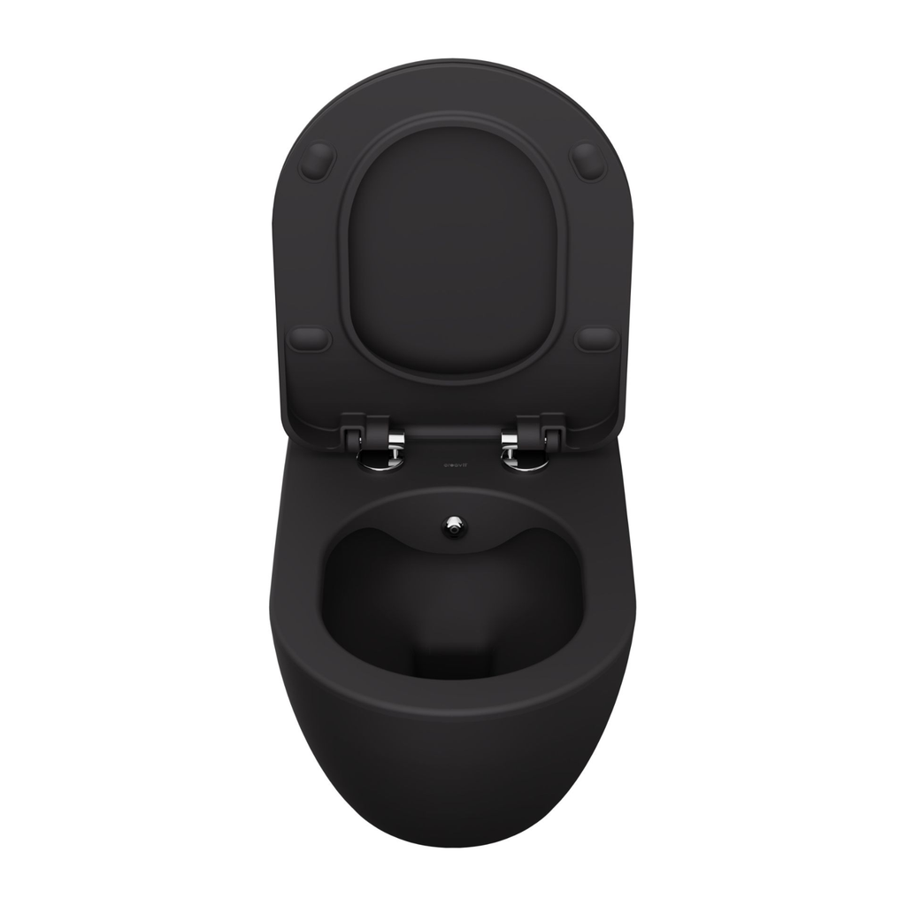 Creavit Rimoff hangtoilet / ophang WC met RVS sproeier (bidet) – enkel koud water