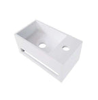 Solid Surface Fontein met Handdoekhouder Wiesbaden 35,6X20,3X15,9 Cm (Kraangat Links of Rechts)