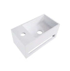 Solid Surface Fontein met Handdoekhouder Wiesbaden 35,6X20,3X15,9 Cm (Kraangat Links of Rechts)