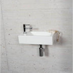 Mat Witte Fonteinset Wiesbaden Kleur Chroom (Kraangat Links)