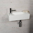Mat Witte Fonteinset Wiesbaden Kleur Chroom (Kraangat Links)