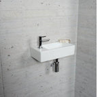 Mat Witte Fonteinset Wiesbaden Kleur Chroom (Kraangat Links)